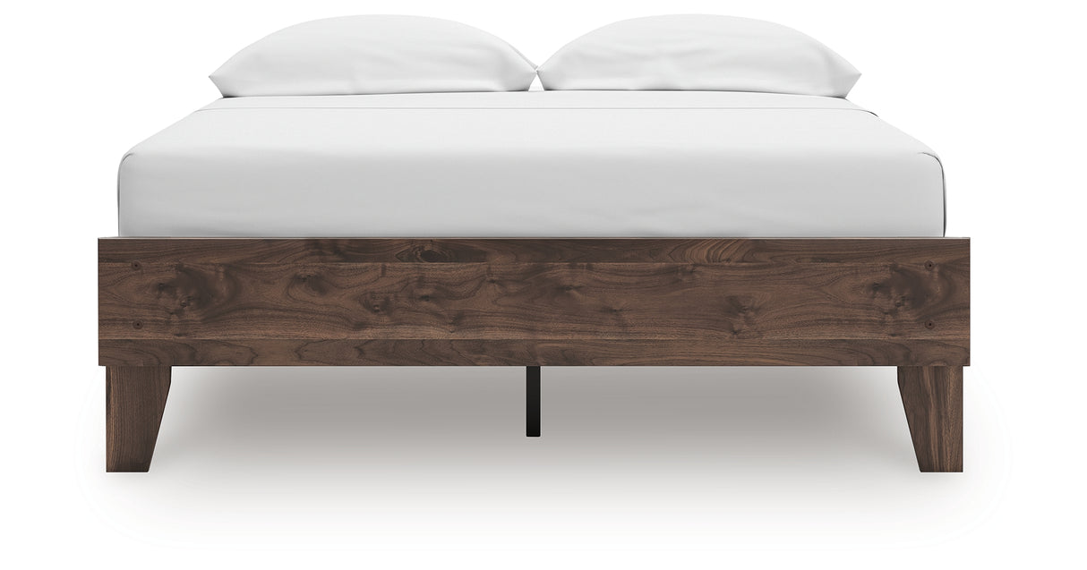 Calverson Mocha Full Platform Bed with Dresser, Chest and 2 Nightstands from Ashley Furniture - Luna Furniture