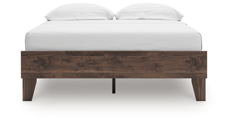 Calverson Mocha Full Platform Bed with Dresser from Ashley Furniture - Luna Furniture