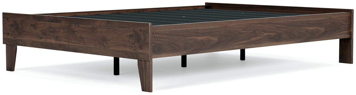 Calverson Mocha Full Platform Base Bed from Ashley - Luna Furniture