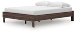 Calverson Mocha Queen Platform Base Bed from Ashley - Luna Furniture