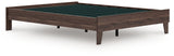Calverson Mocha Queen Platform Base Bed from Ashley - Luna Furniture