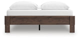 Calverson Mocha Queen Platform Base Bed from Ashley Furniture - Luna Furniture