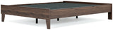 Calverson Mocha Queen Platform Base Bed from Ashley - Luna Furniture