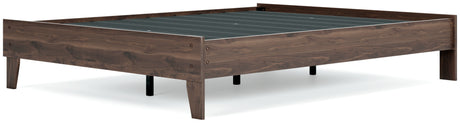 Calverson Mocha Queen Platform Base Bed from Ashley - Luna Furniture