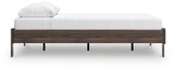 Calverson Mocha Queen Platform Base Bed from Ashley - Luna Furniture
