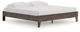 Calverson Brown King Platform Base Bed from Ashley - Luna Furniture
