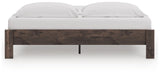 Calverson Brown King Platform Base Bed from Ashley - Luna Furniture
