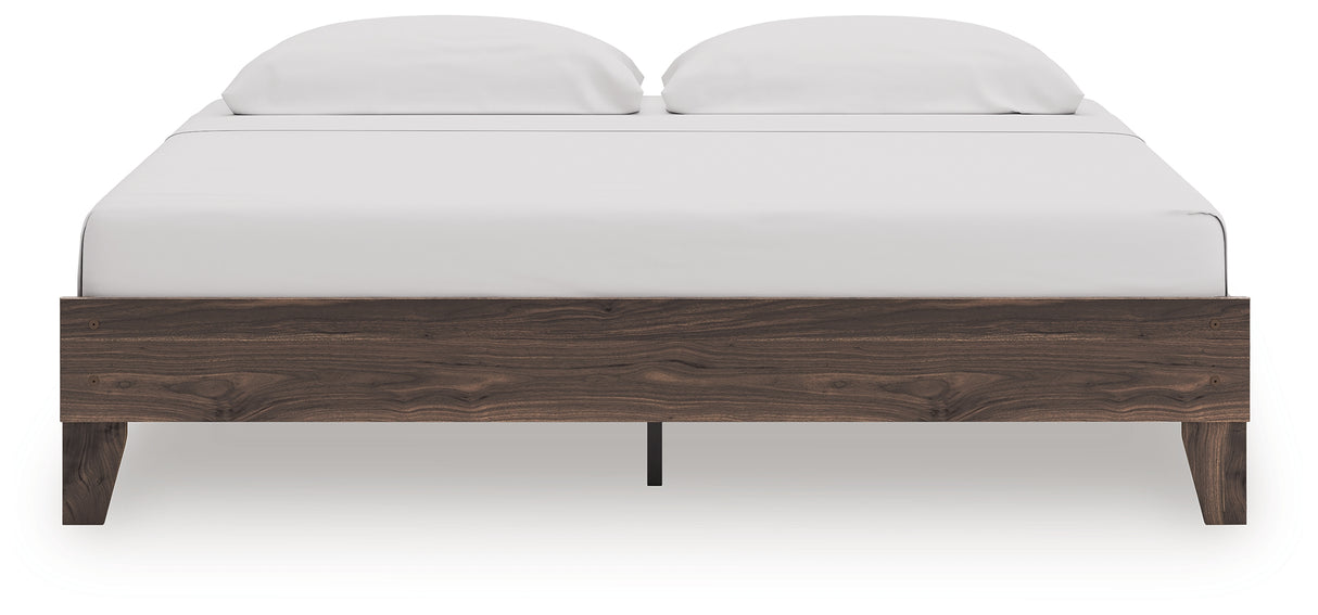 Calverson Brown King Platform Base Bed from Ashley - Luna Furniture