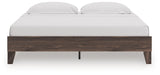 Calverson Brown King Platform Base Bed from Ashley - Luna Furniture