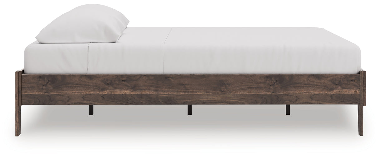Calverson Brown King Platform Base Bed from Ashley - Luna Furniture