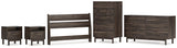 Calverson Mocha Full Panel Headboard with Dresser, Chest and 2 Nightstands from Ashley Furniture - Luna Furniture