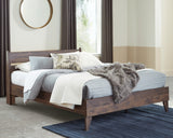 Calverson Mocha Queen Platform Bed from Ashley - Luna Furniture