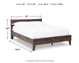 Calverson Mocha Queen Platform Bed from Ashley - Luna Furniture