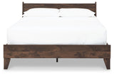 Calverson Mocha Queen Panel Platform Bed with Dresser and Nightstand from Ashley Furniture - Luna Furniture