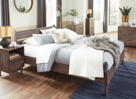 Calverson Mocha Full Platform Bed from Ashley - Luna Furniture
