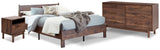 Calverson Mocha Queen Panel Platform Bed with Dresser and Nightstand from Ashley - Luna Furniture