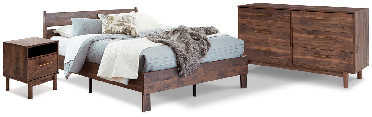 Calverson Mocha Platform Bedroom Set from Ashley - Luna Furniture