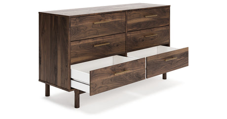 Calverson Mocha Full Platform Bed with Dresser from Ashley Furniture - Luna Furniture