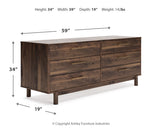 Calverson Mocha Dresser from Ashley - Luna Furniture