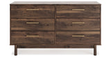 Calverson Mocha Full Panel Headboard with Dresser, Chest and Nightstand from Ashley - Luna Furniture