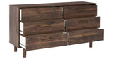 Calverson Mocha Full Panel Headboard with Dresser, Chest and Nightstand from Ashley - Luna Furniture