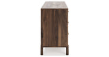Calverson Mocha Full Panel Headboard with Dresser, Chest and Nightstand from Ashley - Luna Furniture