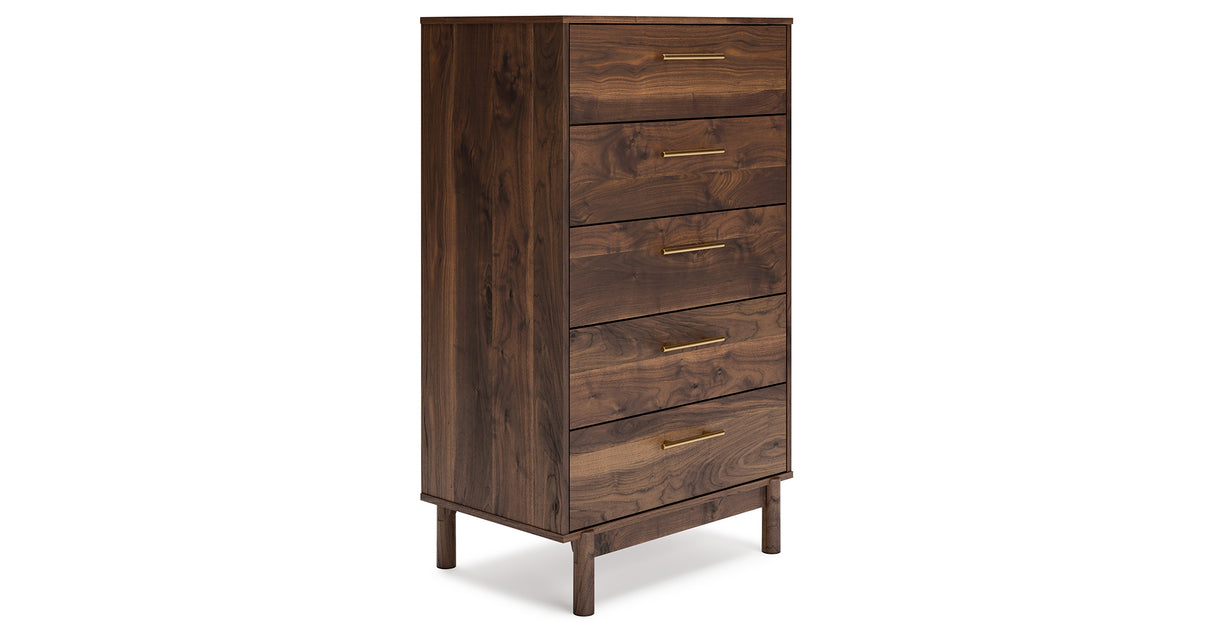 Calverson Mocha Full Panel Headboard with Dresser, Chest and Nightstand from Ashley - Luna Furniture