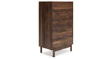 Calverson Mocha Full Panel Headboard with Dresser, Chest and Nightstand from Ashley - Luna Furniture