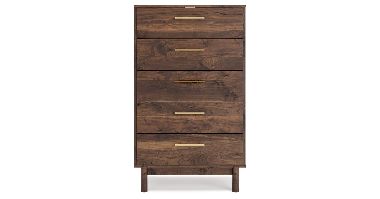 Calverson Mocha Full Panel Headboard with Dresser, Chest and Nightstand from Ashley - Luna Furniture
