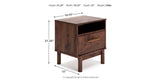 Calverson Mocha Queen Panel Headboard with Dresser and 2 Nightstands from Ashley Furniture - Luna Furniture