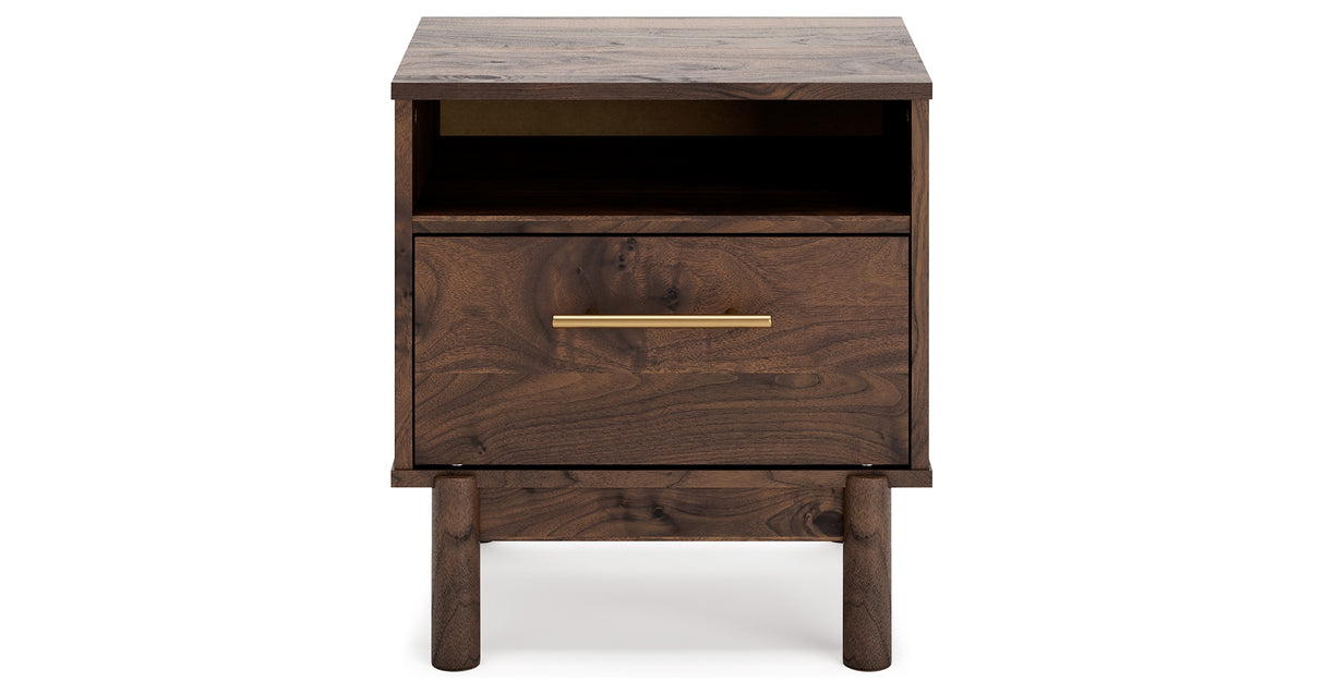 Calverson Mocha Full Panel Headboard with Dresser, Chest and Nightstand from Ashley - Luna Furniture