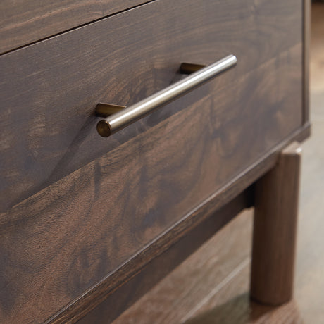 Calverson Queen Platform Bed with 2 Nightstands in Mocha from Ashley - Luna Furniture