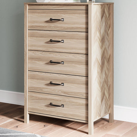Battelle Tan Chest of Drawers from Ashley - Luna Furniture