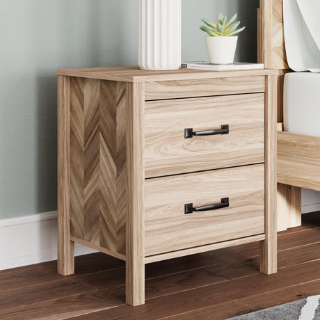 Battelle Tan Nightstand from Ashley - Luna Furniture