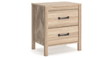 Battelle Tan Nightstand from Ashley - Luna Furniture