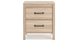 Battelle Tan Nightstand from Ashley - Luna Furniture