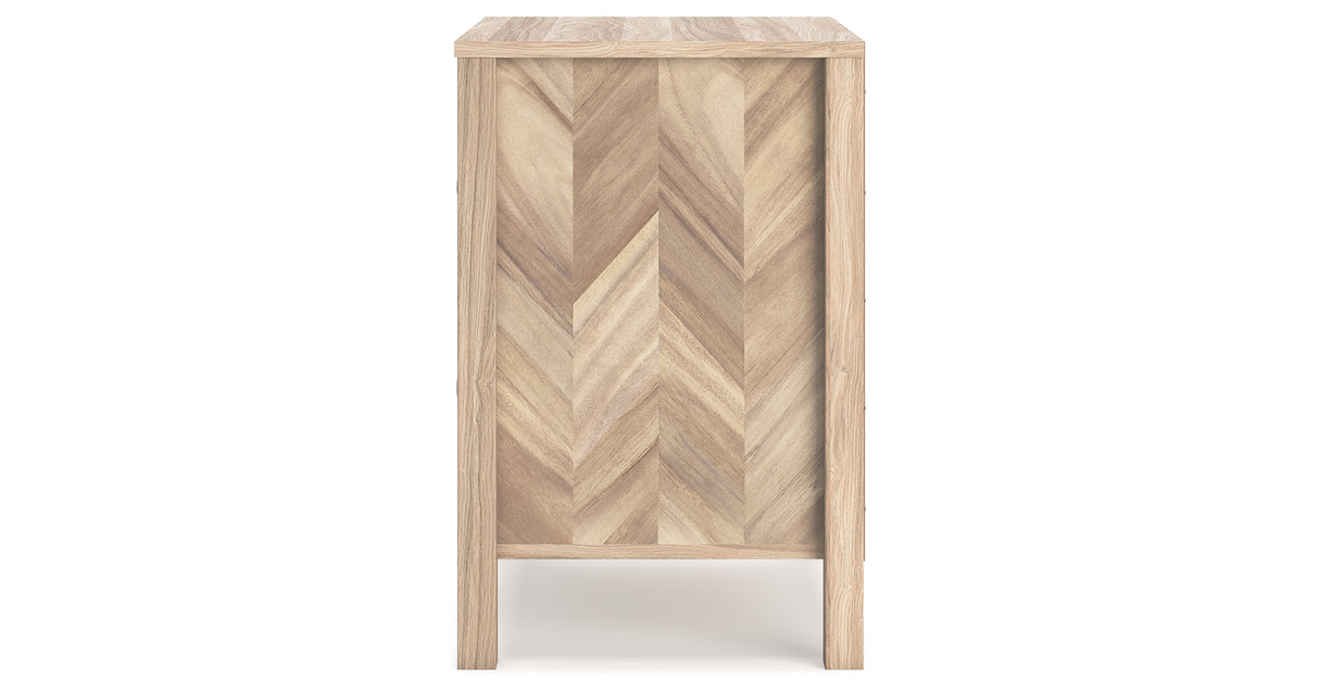 Battelle Tan Nightstand from Ashley - Luna Furniture