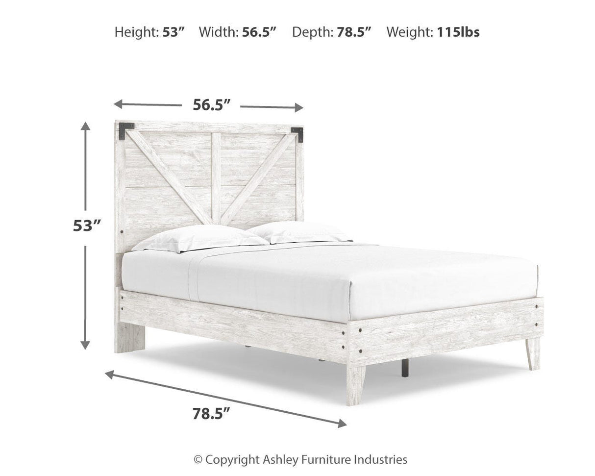 Shawburn White Crossbuck Full Platform Bed from Ashley Furniture - Luna Furniture