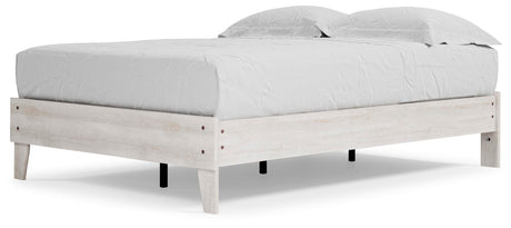 Shawburn Whitewash Full Platform Base Bed from Ashley Furniture - Luna Furniture