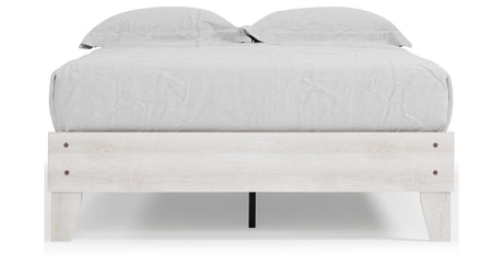 Shawburn Full Platform Bed with Dresser in Whitewash from Ashley - Luna Furniture