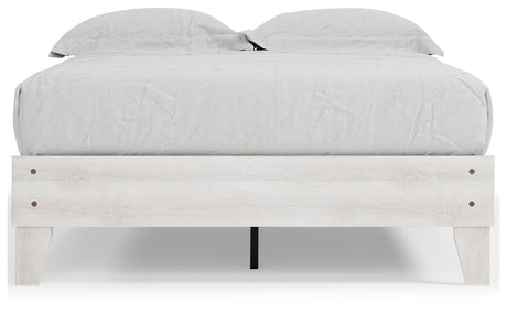 Shawburn Whitewash Full Platform Base Bed from Ashley Furniture - Luna Furniture