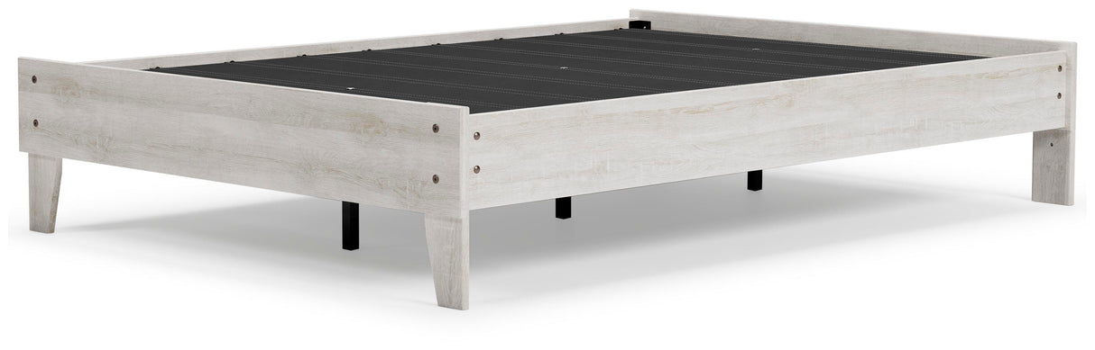 Shawburn Whitewash Full Platform Base Bed from Ashley Furniture - Luna Furniture