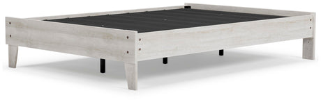 Shawburn Whitewash Full Platform Base Bed from Ashley Furniture - Luna Furniture