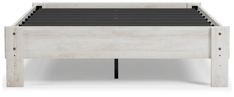 Shawburn Whitewash Full Platform Base Bed from Ashley Furniture - Luna Furniture