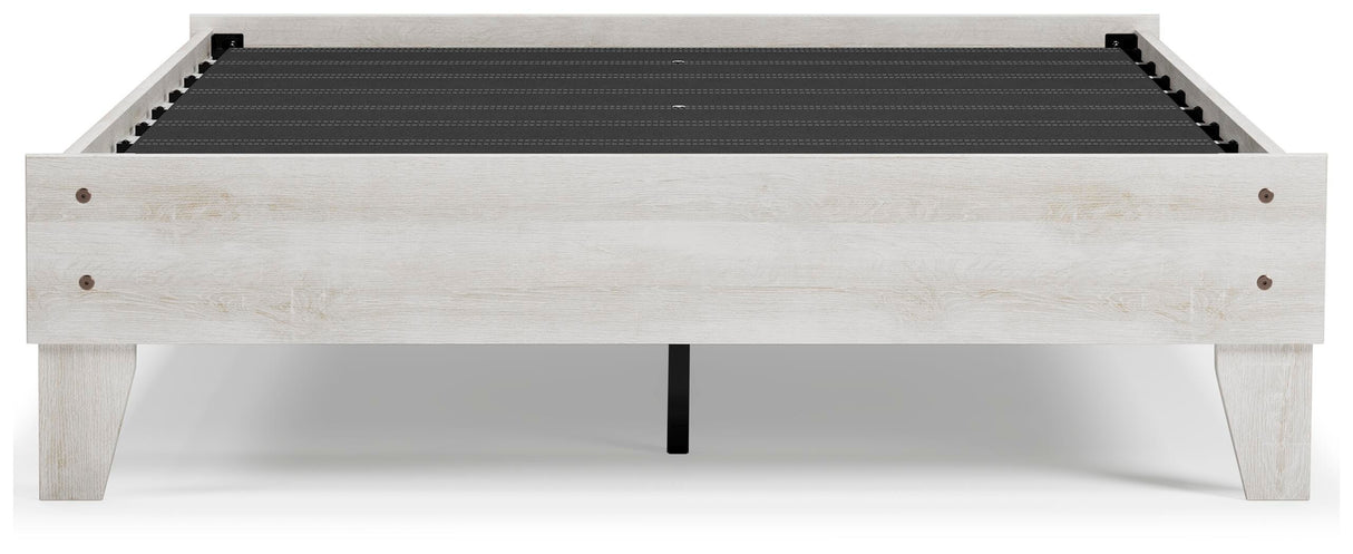 Shawburn Whitewash Full Platform Base Bed from Ashley Furniture - Luna Furniture