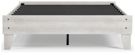 Shawburn Whitewash Full Platform Base Bed from Ashley Furniture - Luna Furniture