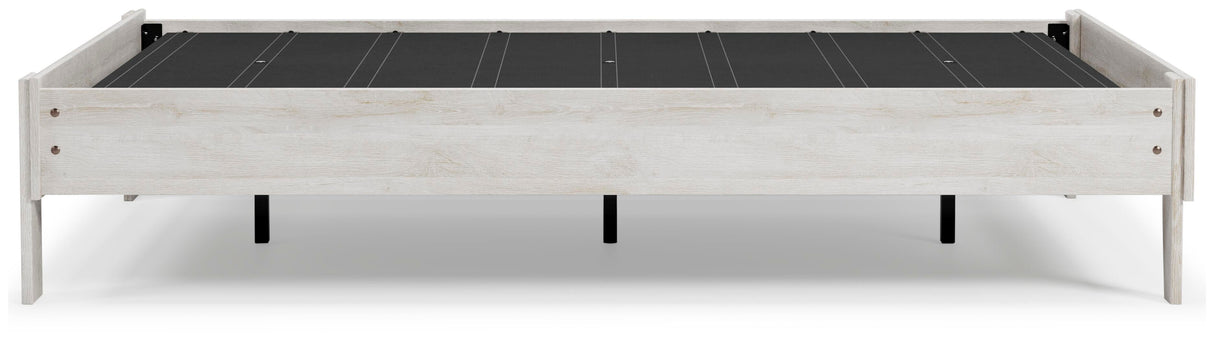 Shawburn Whitewash Full Platform Base Bed from Ashley Furniture - Luna Furniture