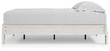 Shawburn Full Platform Bed with 2 Nightstands in Whitewash from Ashley - Luna Furniture