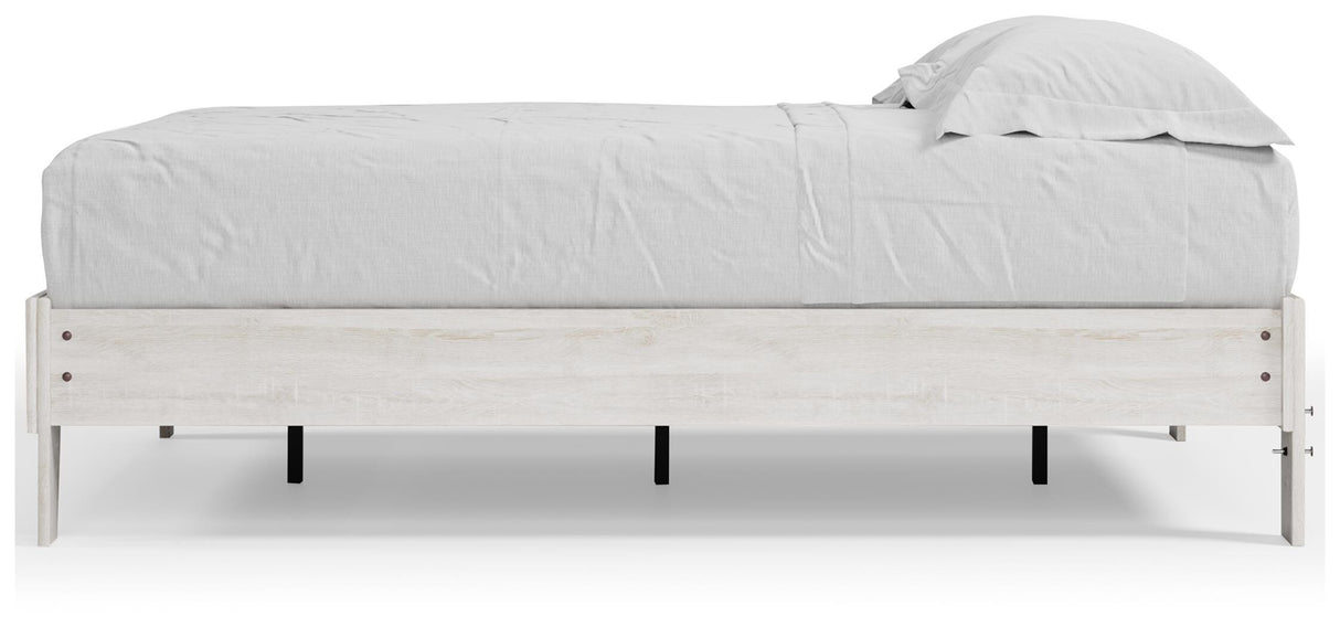 Shawburn Whitewash Full Platform Base Bed from Ashley Furniture - Luna Furniture