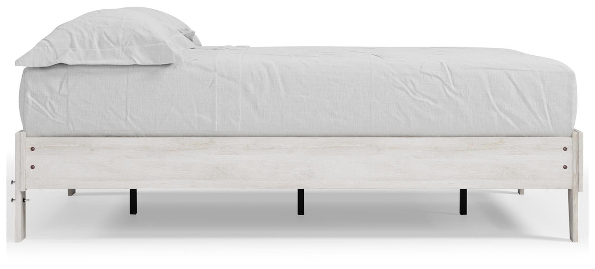 Shawburn Whitewash Full Platform Base Bed from Ashley Furniture - Luna Furniture